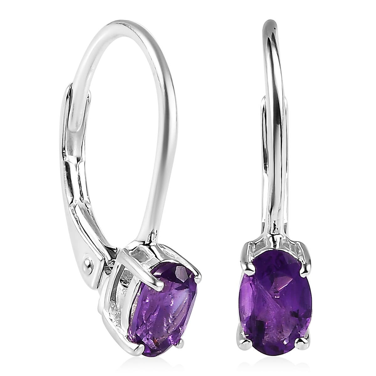 Mozambique Garnet Lever Back Earrings in Sterling Silver 0.85 ctw