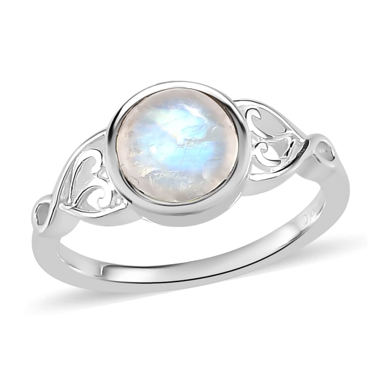 Kuisa Rainbow Moonstone Solitaire Ring in Sterling Silver (Size 10.0) 1.65 ctw image number 0