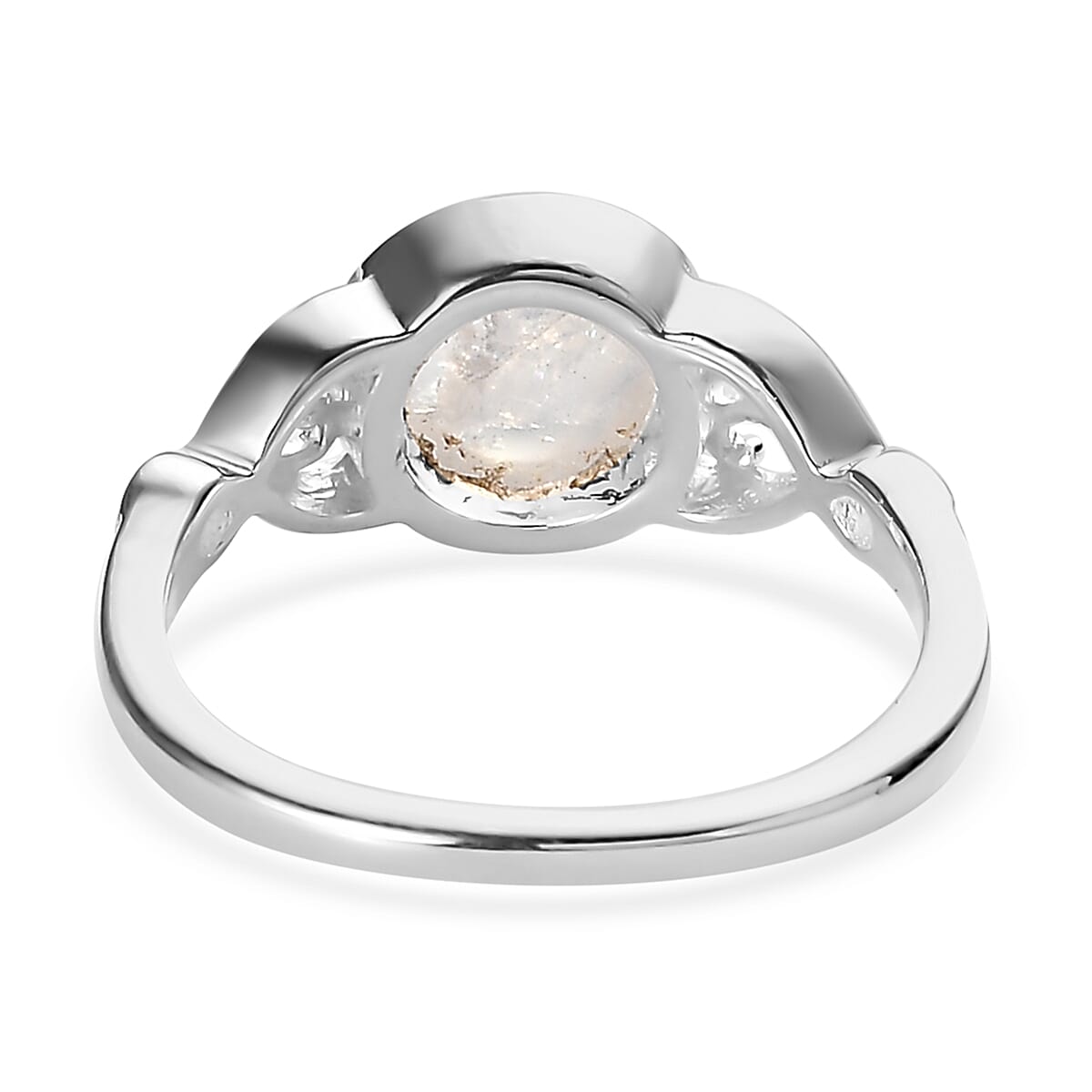 Kuisa Rainbow Moonstone Solitaire Ring in Sterling Silver (Size 10.0) 1.65 ctw