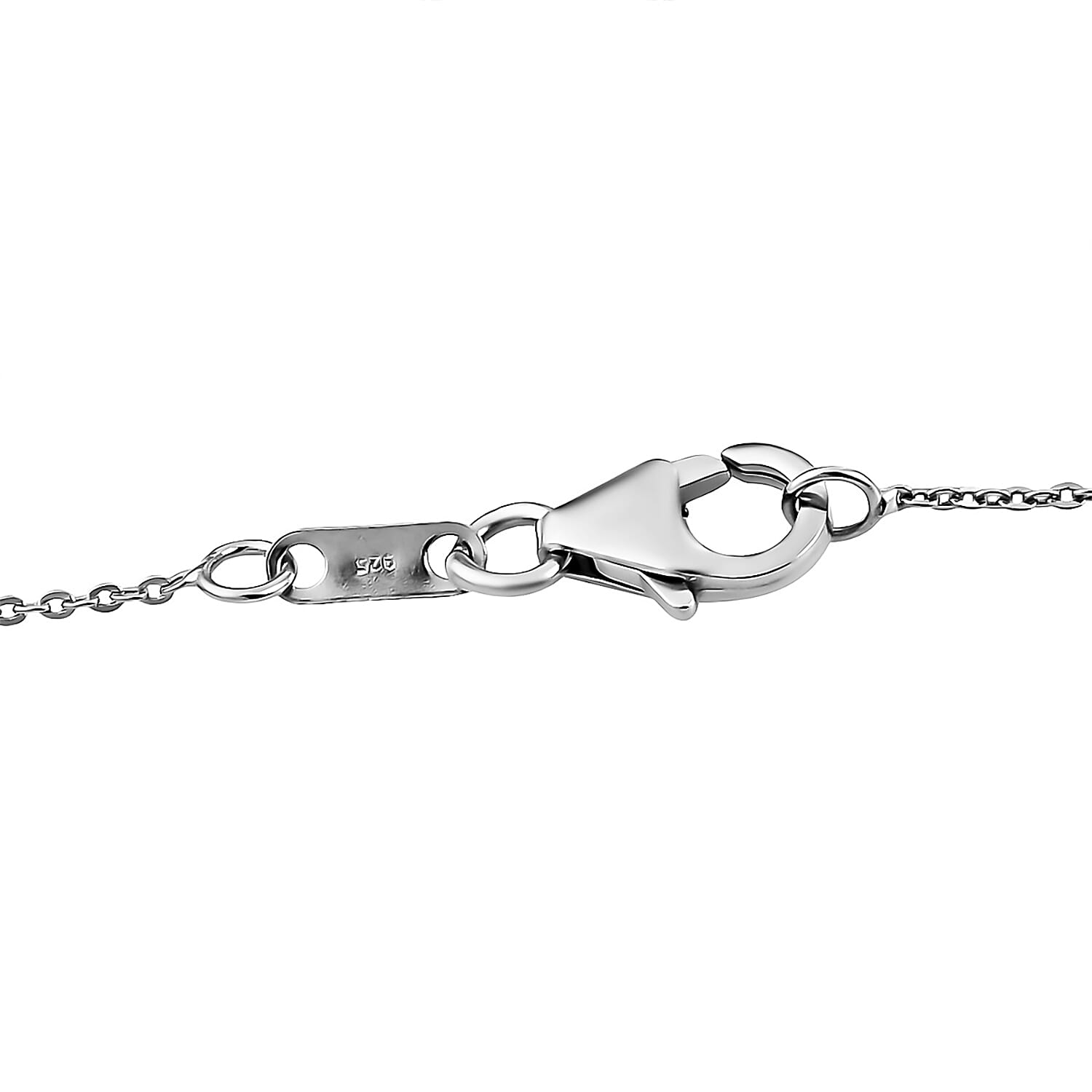 White Zircon Pendant in Platinum Over Sterling Silver