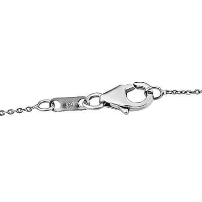 White Zircon Pendant in Platinum Over Sterling Silver