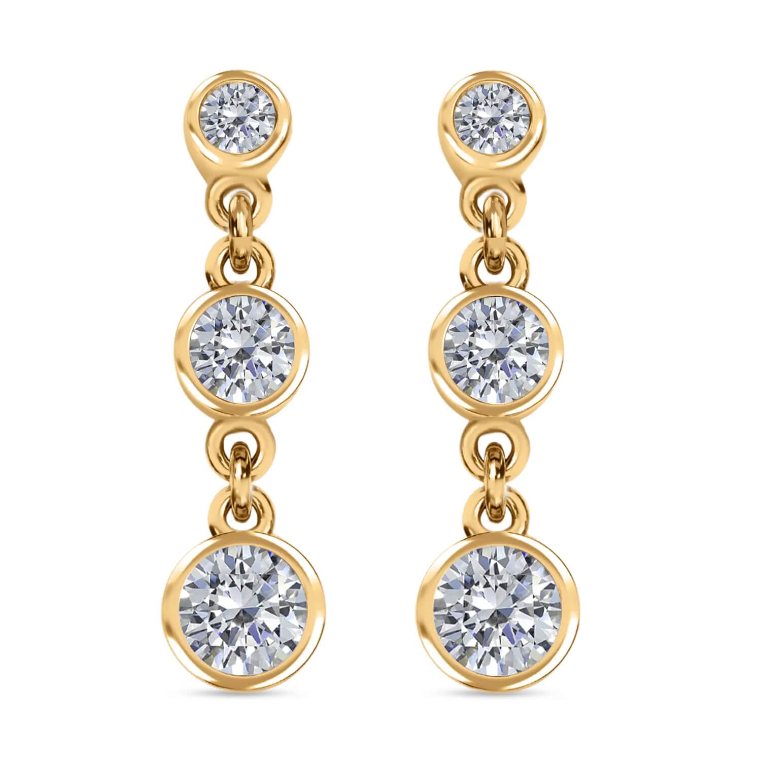 Buy Moissanite Dangle Earrings, Drop Earrings, Perfect Earrings