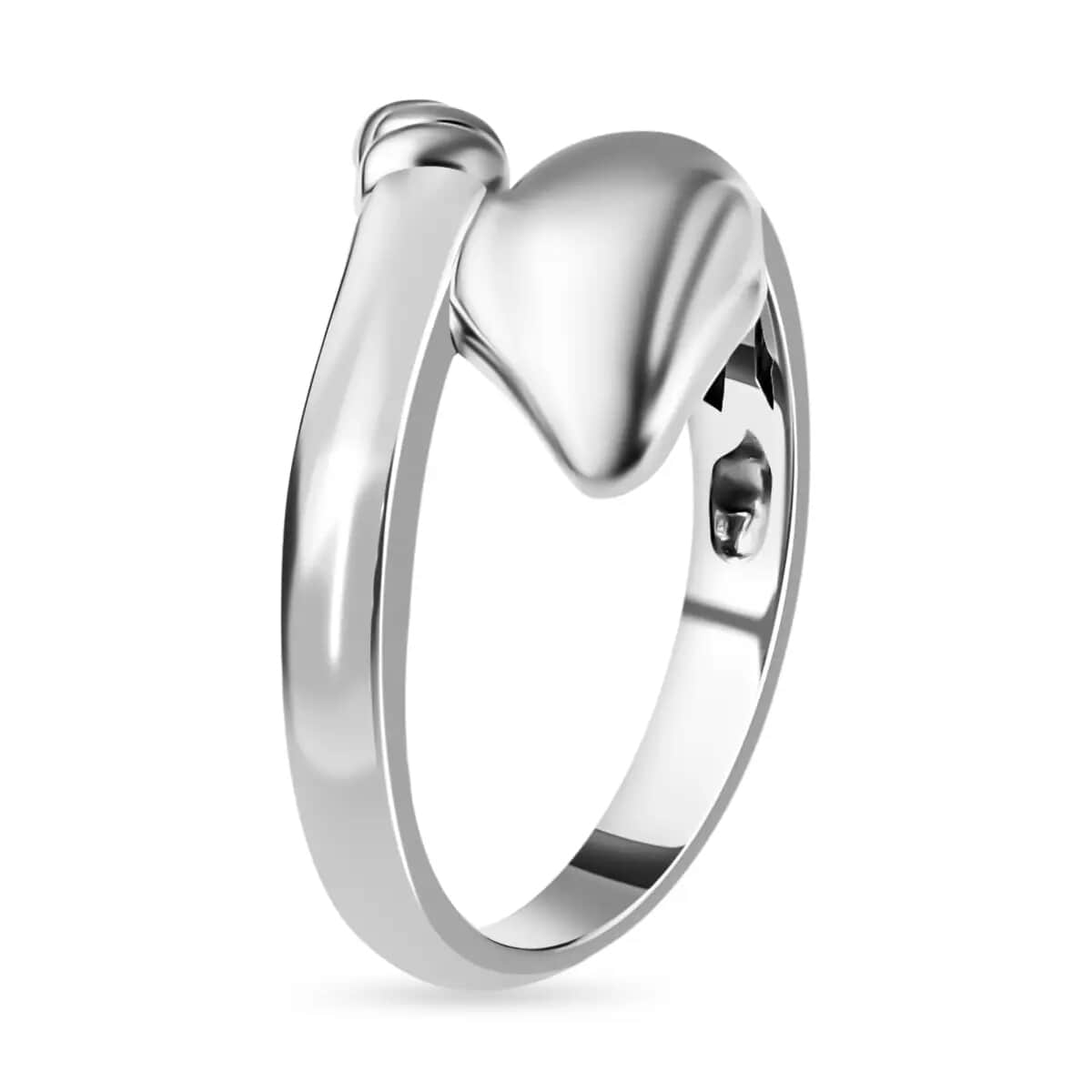 Snake Ring, Platinum Over Sterling Silver Ring, Snake Silver Ring (Size 10.0) 3.50 Grams image number 4
