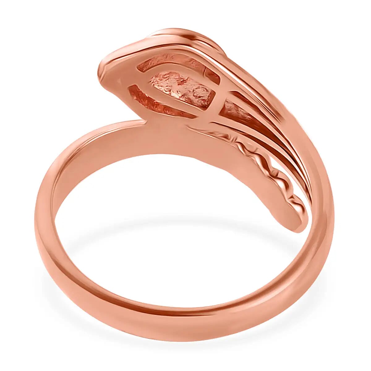 Snake Ring, Vermeil Rose Gold Over Sterling Silver Ring, Snake Silver Ring (Size 7.0) 3.50 Grams image number 5