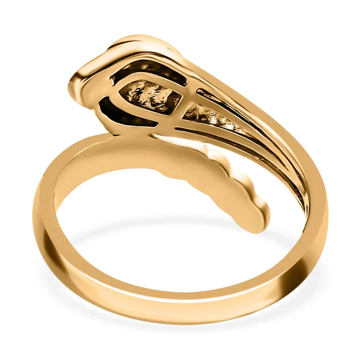 Snake Ring, Vermeil Yellow Gold Over Sterling Silver Ring, Snake Silver Ring (Size 7.0) 3.50 Grams image number 5