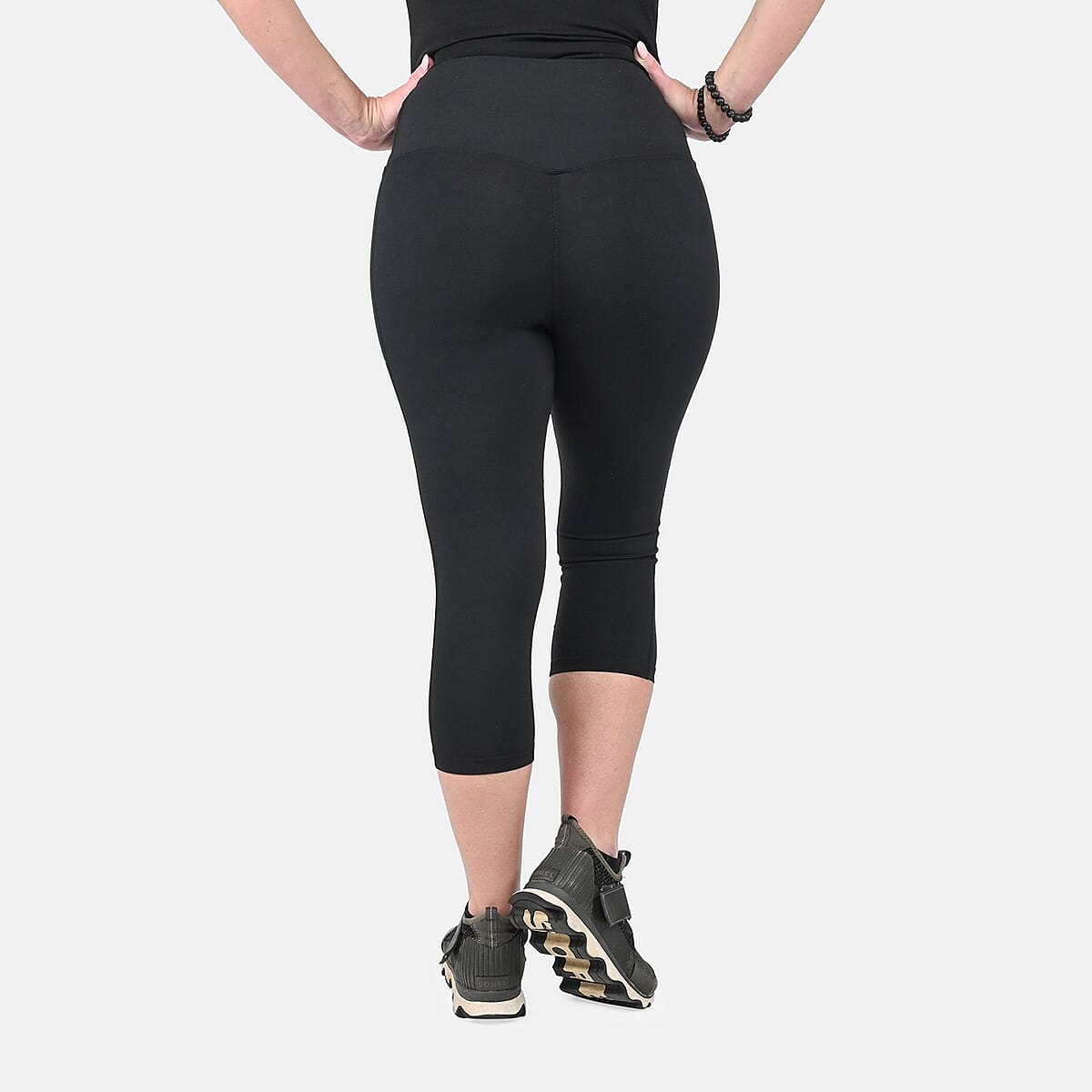 Marika Black High Rise Tummy Control Capri Leggings image number 1