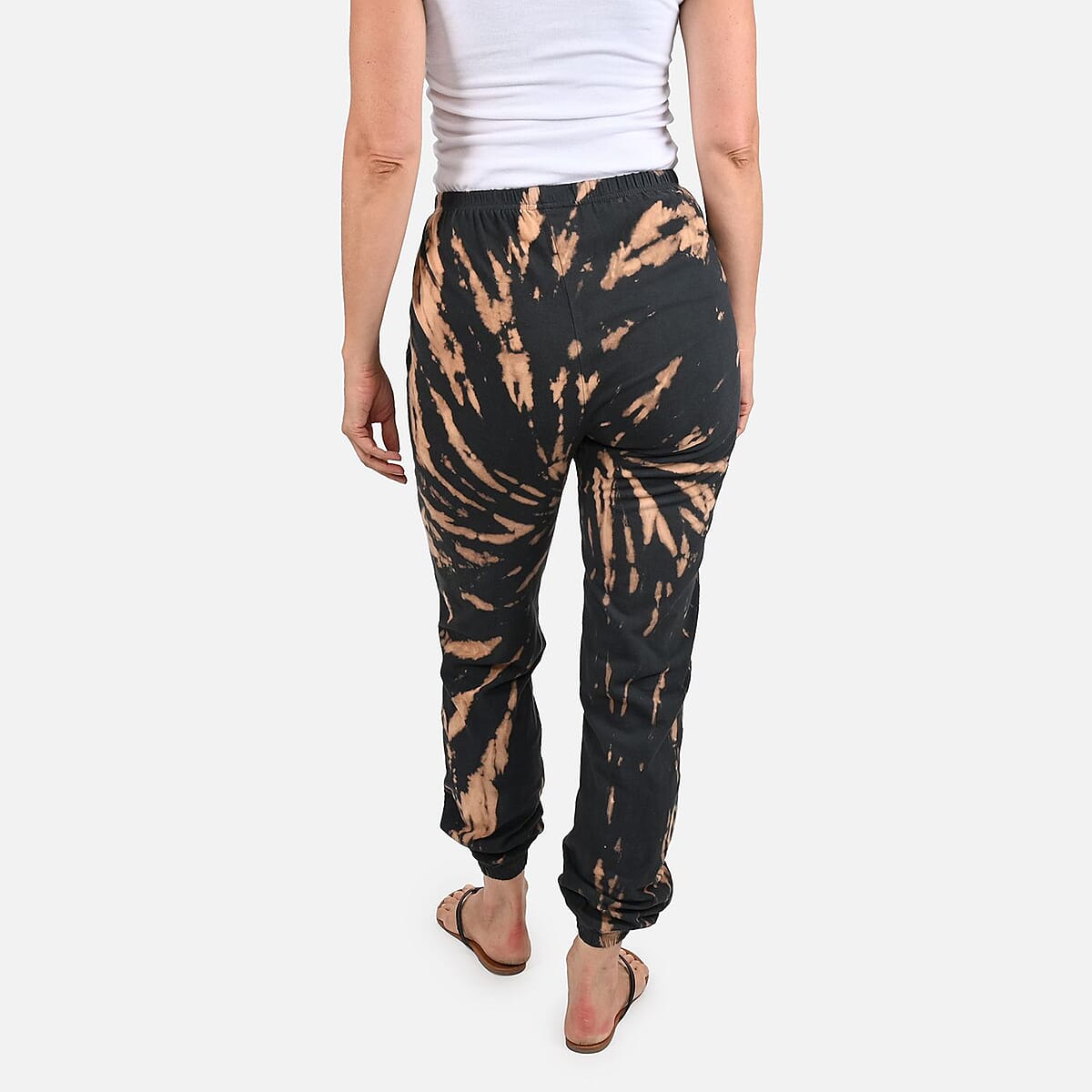 Tamsy Fudge Sundae Tie Dye Fleece Lounge Pant - XL image number 1