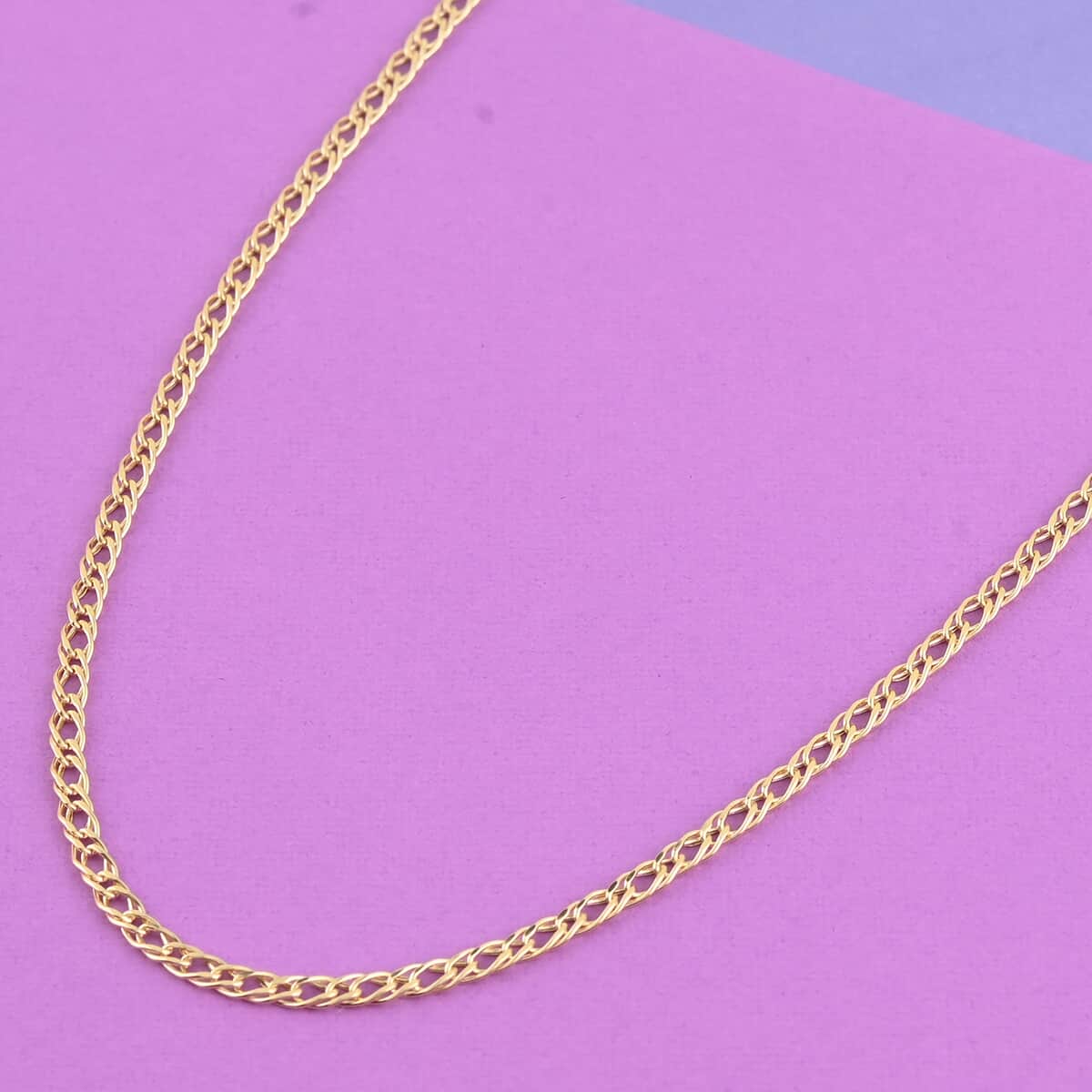 Maestro Gold Collection Italian 10K Yellow Gold Double Marquise Diamond Cut Chain Necklace 20 Inches 2.80 Grams image number 1
