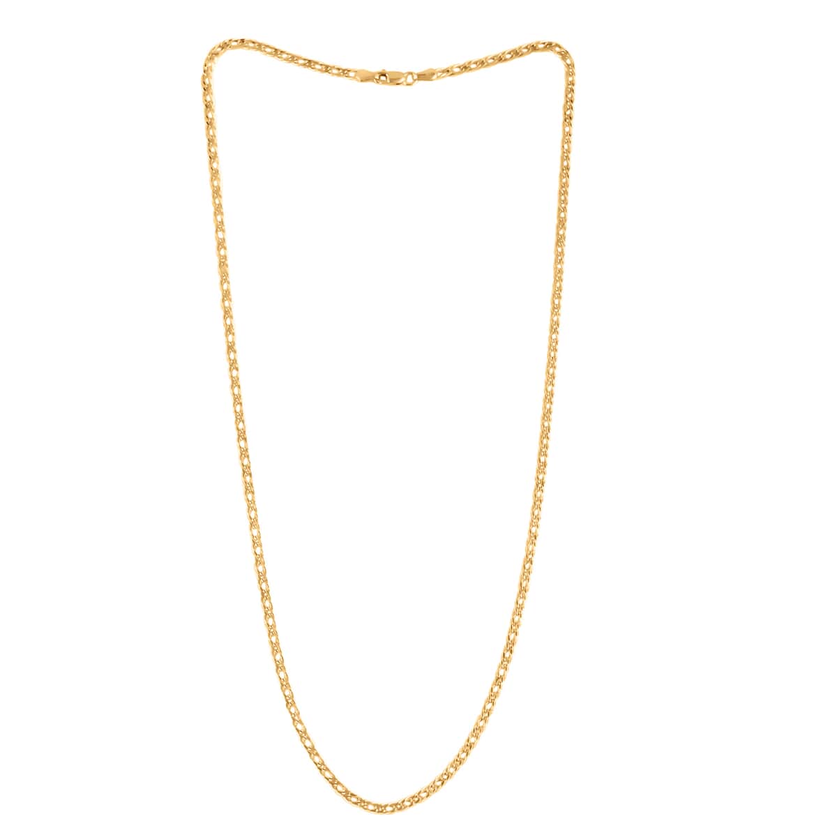 Maestro Gold Collection Italian 10K Yellow Gold Double Marquise Diamond Cut Chain Necklace 20 Inches 2.80 Grams image number 2