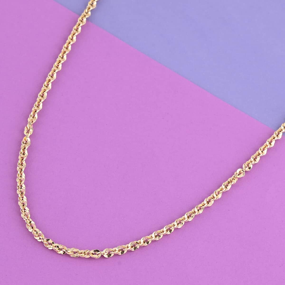 Maestro Gold Collection Italian 10K Yellow Gold Torchon Necklace 24 Inches 6 Grams image number 1