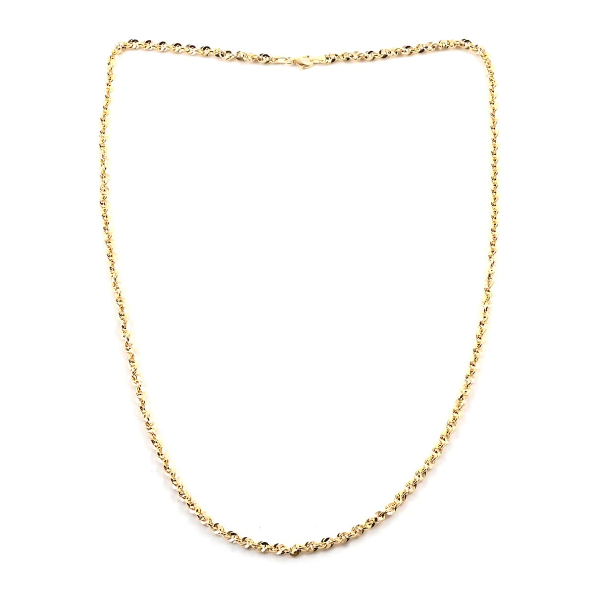 Maestro Gold Collection Italian 10K Yellow Gold Torchon Necklace 24 Inches 6 Grams image number 2