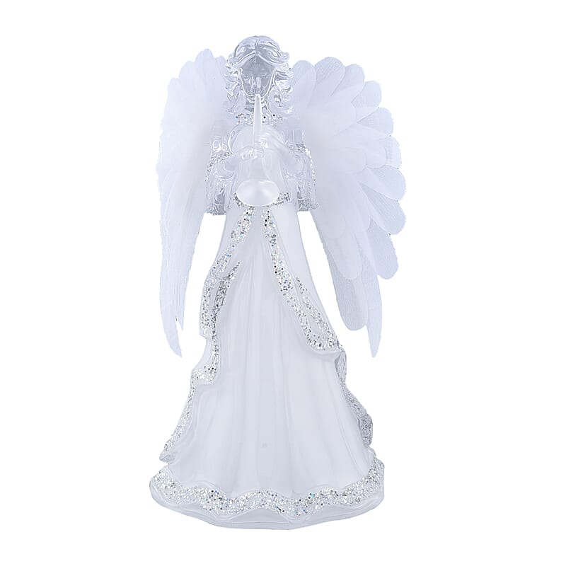 Elegant Angel Blowing Trumpet with Multi Color Changing Light (3 AAA Batteries Not included)