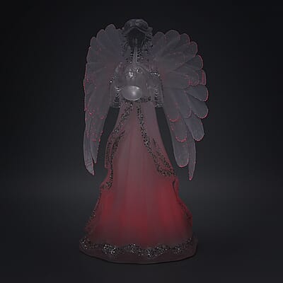 Elegant Angel Blowing Trumpet with Multi Color Changing Light (3 AAA Batteries Not included)