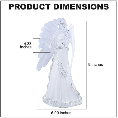 Elegant Angel Blowing Trumpet with Multi Color Changing Light (3 AAA Batteries Not included)