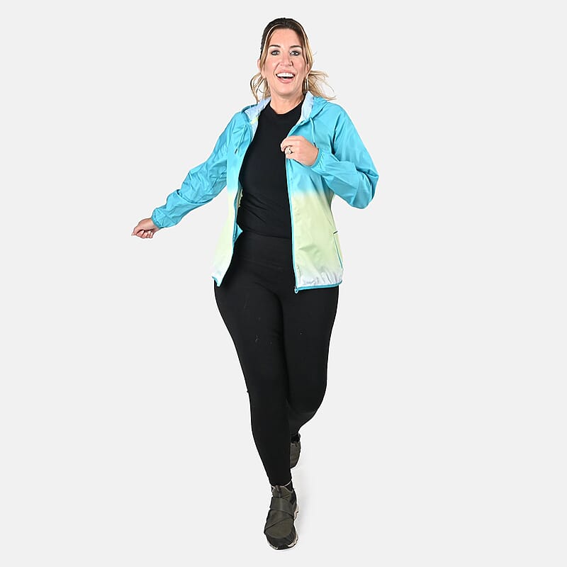 LAYER 8 Teal Ombre Windbreaker