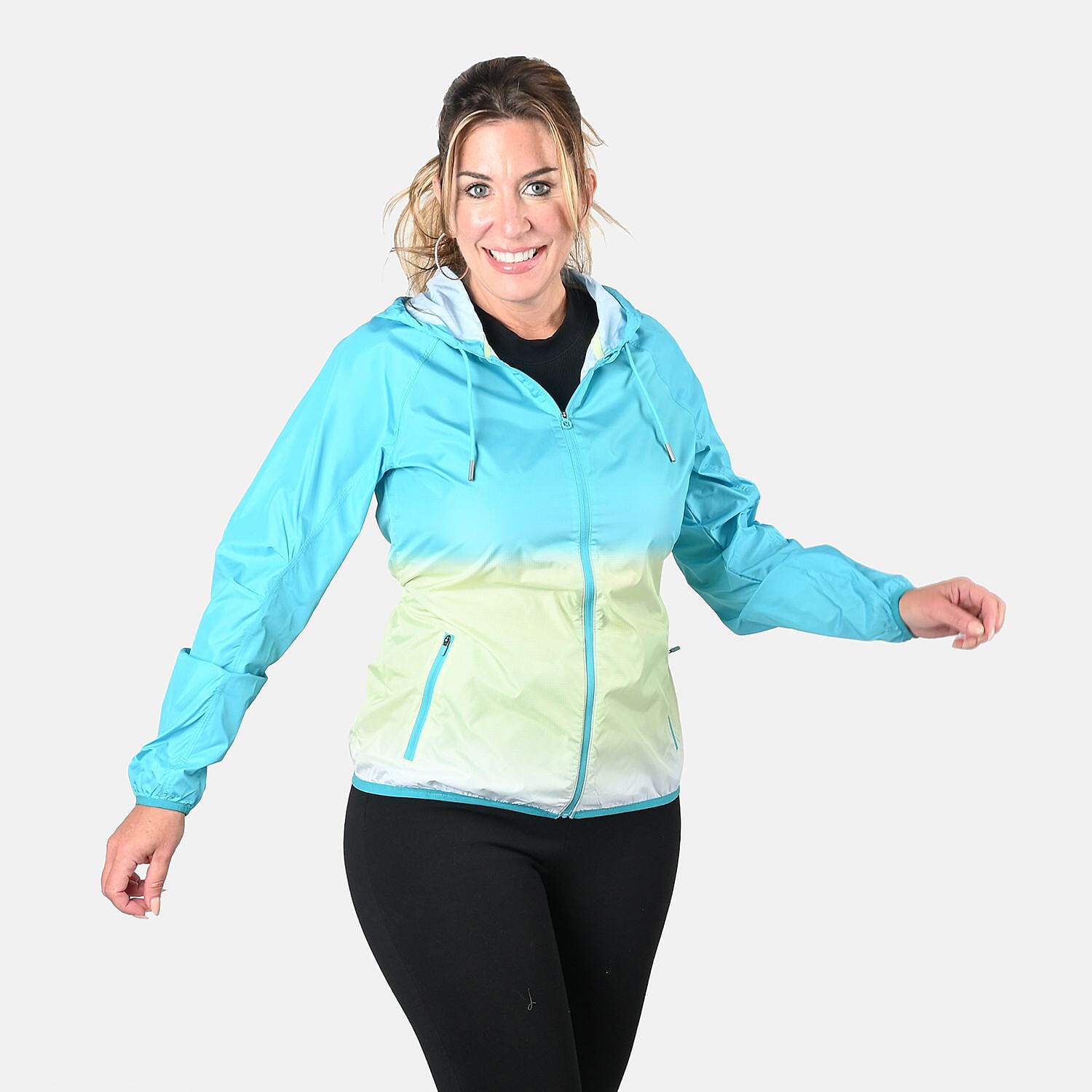LAYER 8 Teal Ombre Windbreaker