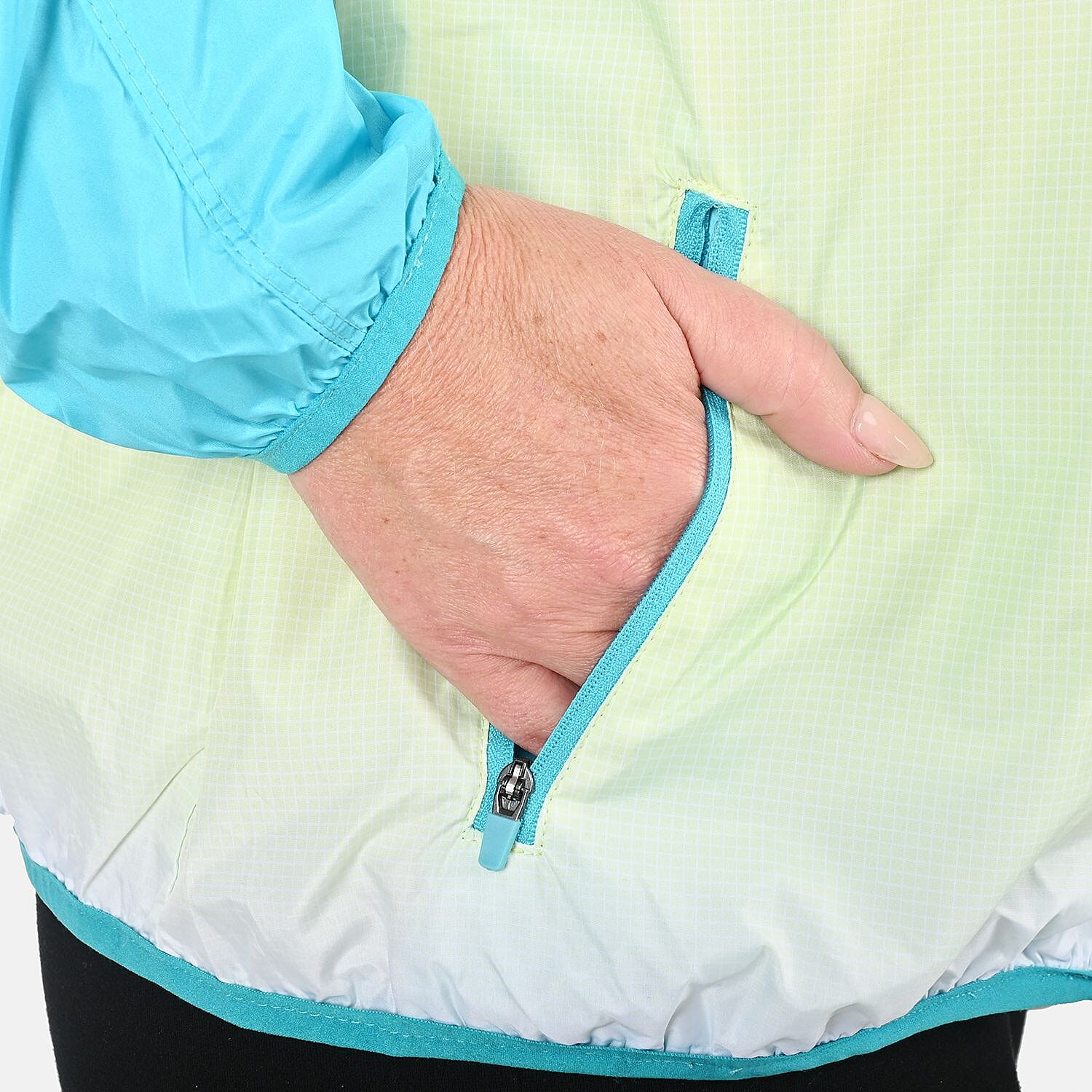 LAYER 8 Teal Ombre Windbreaker