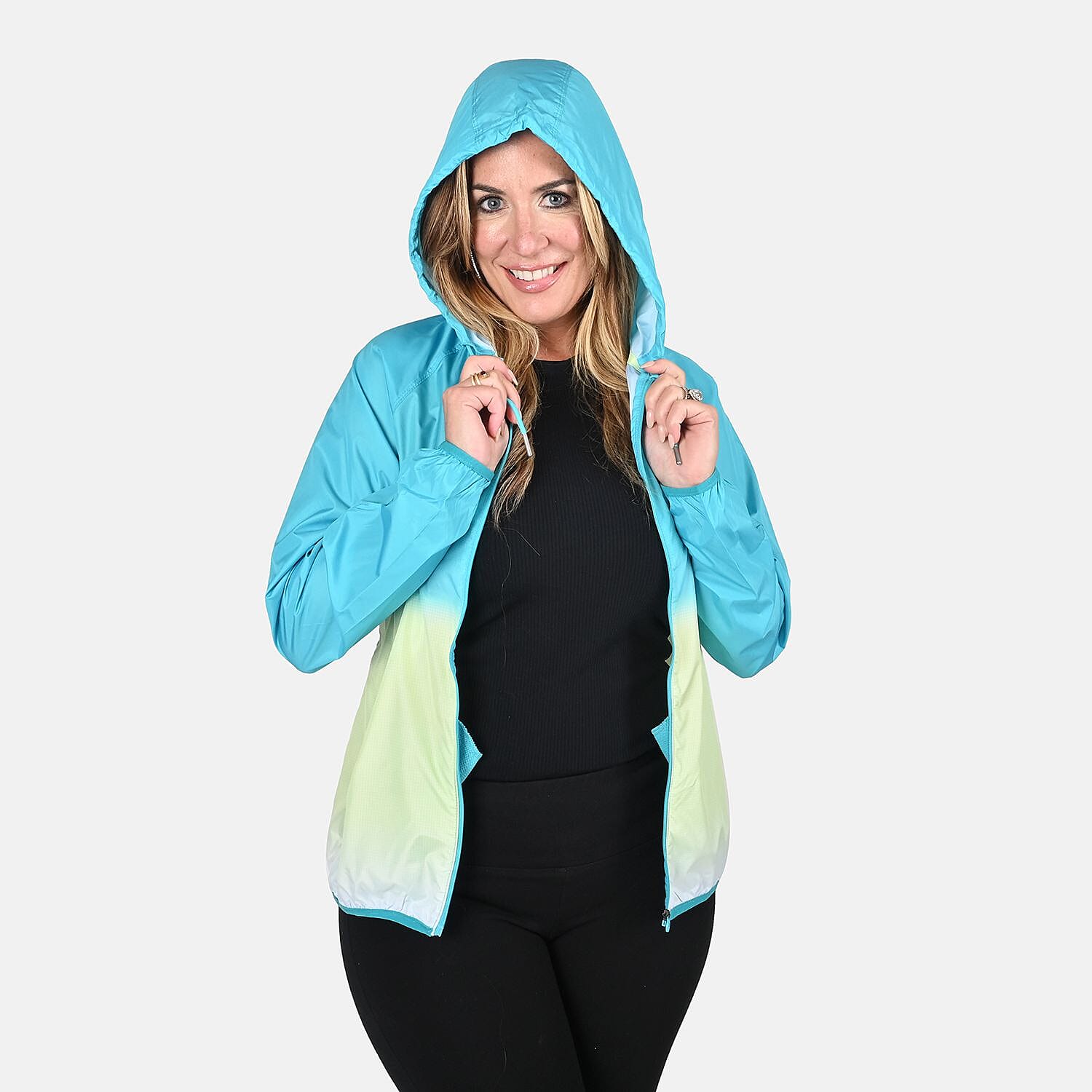 LAYER 8 Teal Ombre Windbreaker