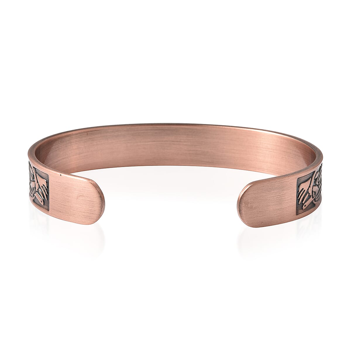 Celtic Pattern Cuff Bracelet in Rosetone (7.50 In) image number 4