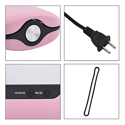 Homesmart Light Pink Vacuum Sealer with Seal, Roll Bag and Vacuum Bags