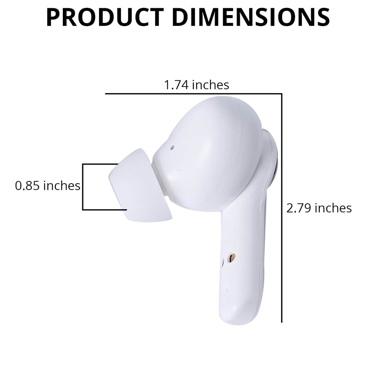 White and Red Bluetooth Wireless Ball Shape Earbuds with Charging Box (10x3.4 mm) image number 3