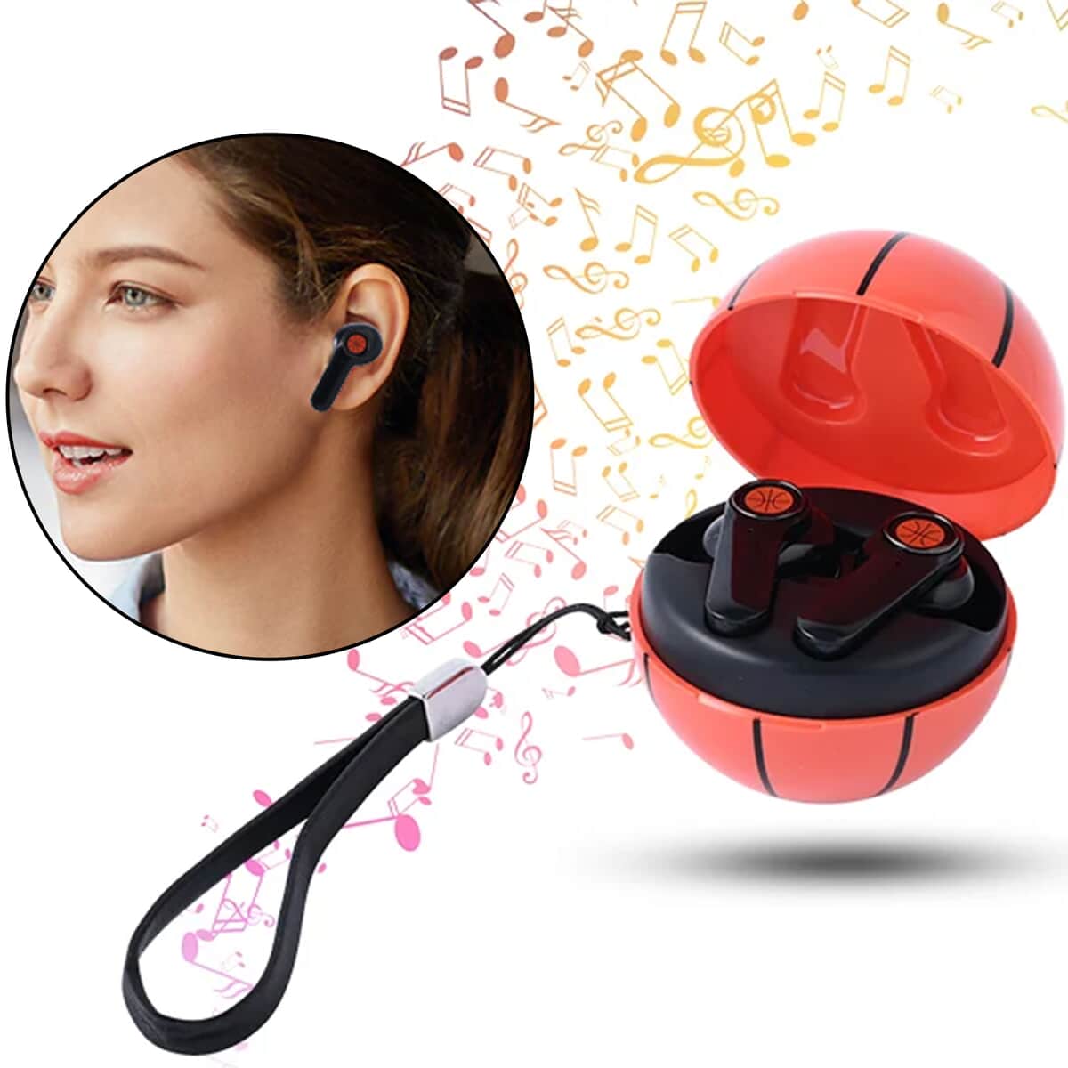 Bluetooth Wireless Ball Shape Earbuds image number 1