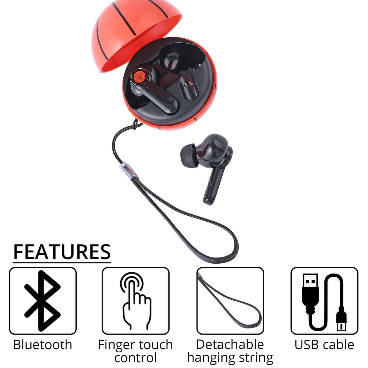 Bluetooth Wireless Ball Shape Earbuds image number 2