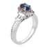 Ceylon Blue Sapphire and Multi Gemstone Ring in Platinum Over Sterling Silver (Size 8.0) 1.35 ctw image number 2