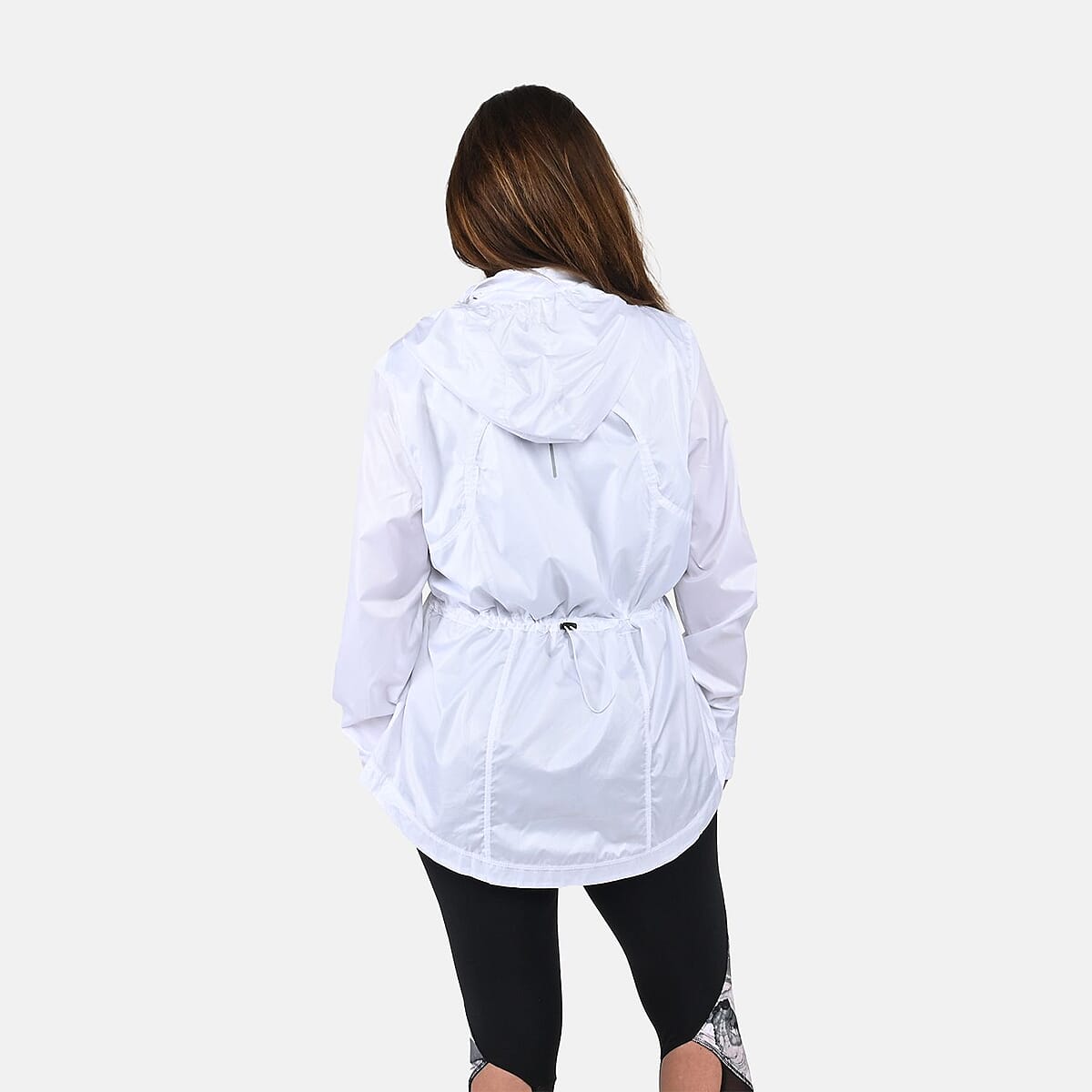 LAYER 8 White Windbreaker with Black Zipper image number 1
