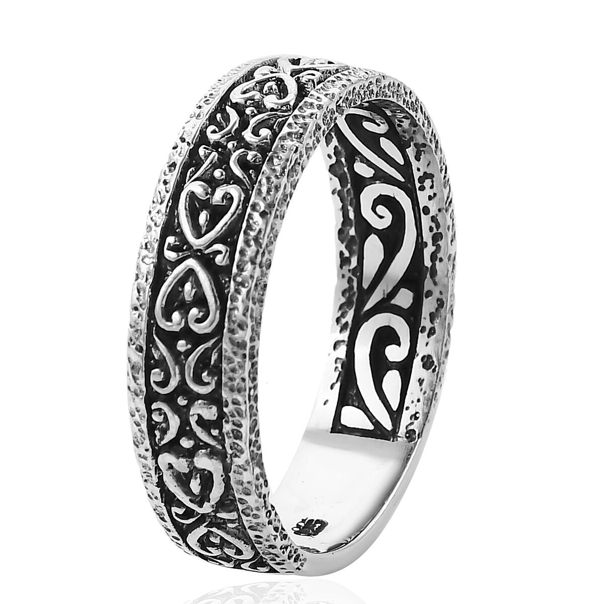 Bali Legacy Sterling Silver Filigree Band Ring (Size 9.0) 4.50 Grams image number 3