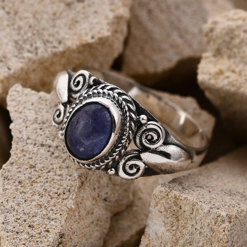 Bali Legacy Tanzanite Solitaire Ring in Sterling Silver (Size 10.0) 1.50 ctw