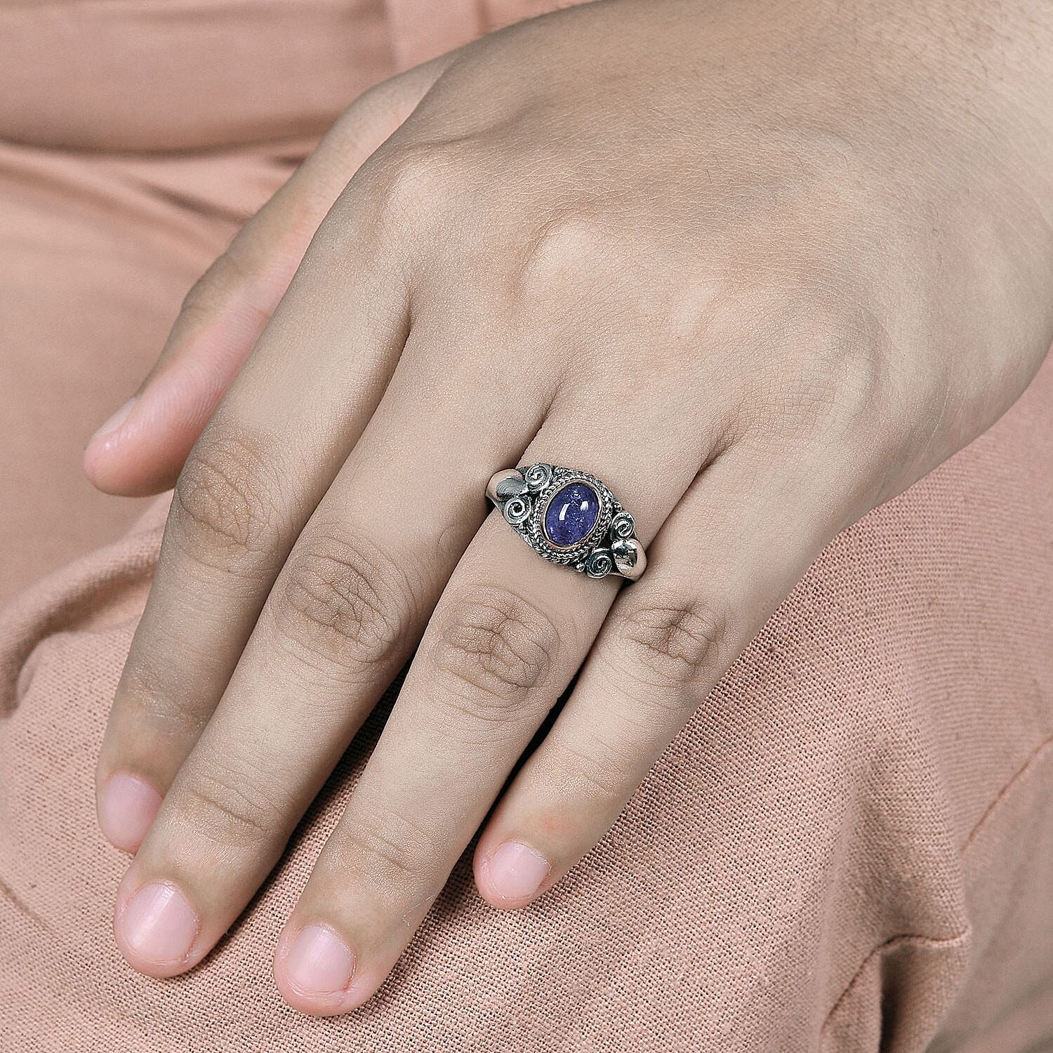Bali Legacy Tanzanite Solitaire Ring in Sterling Silver (Size 10.0) 1.50 ctw