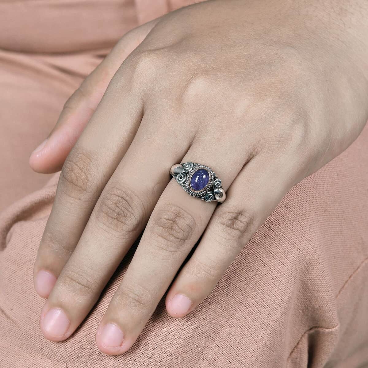 Bali Legacy Tanzanite Solitaire Ring in Sterling Silver (Size 10.0) 1.50 ctw image number 2