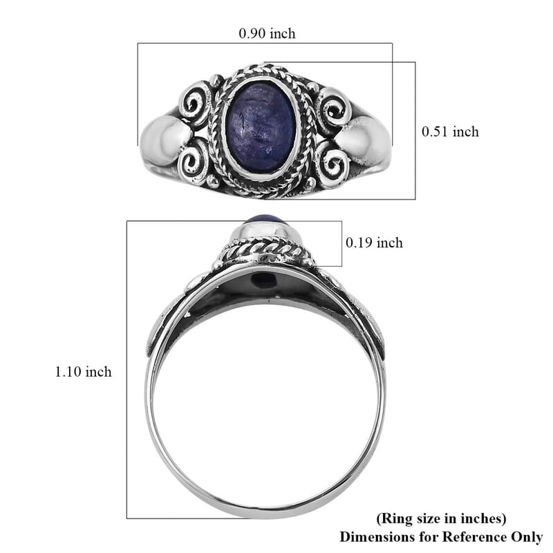 Bali Legacy Tanzanite Solitaire Ring in Sterling Silver (Size 10.0) 1.50 ctw