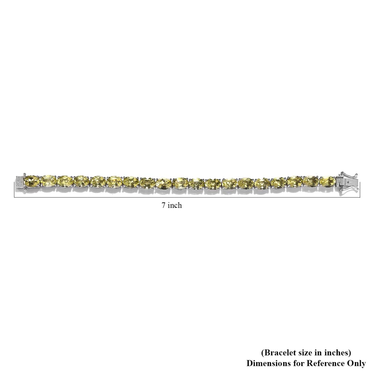Ouro Verde Quartz Tennis Bracelet in Platinum Over Sterling Silver (6.50 In) 25.90 ctw image number 4