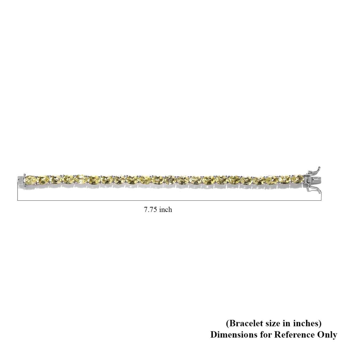 Ouro Verde Quartz Tennis Bracelet in Platinum Over Sterling Silver (7.25 In) 27.25 ctw image number 4