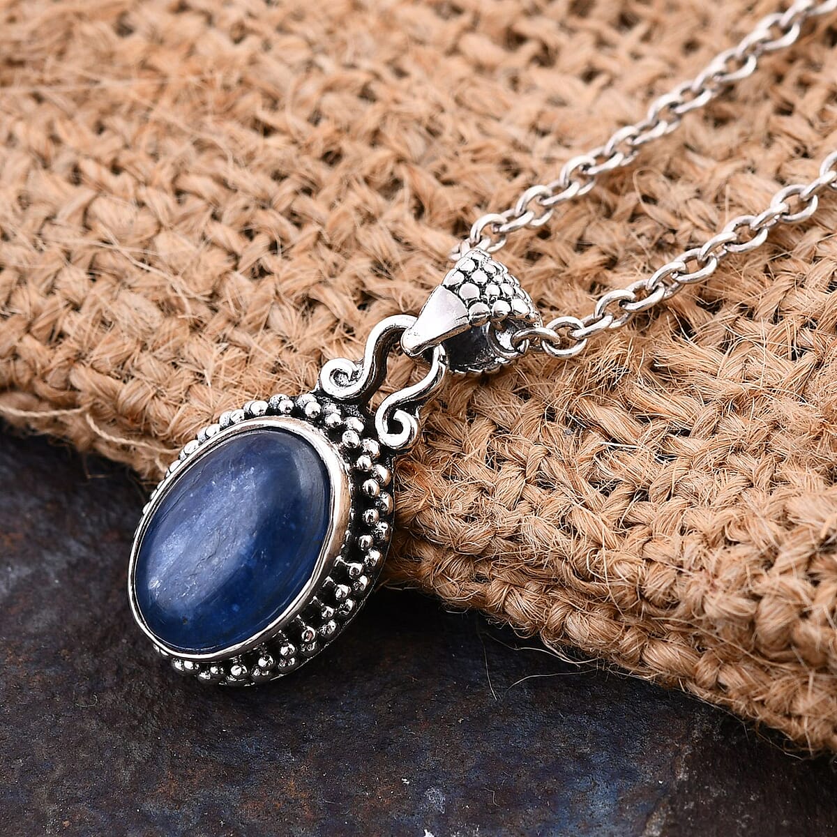 Bali Legacy Himalayan Kyanite Pendant in Sterling Silver 6.50 ctw image number 1