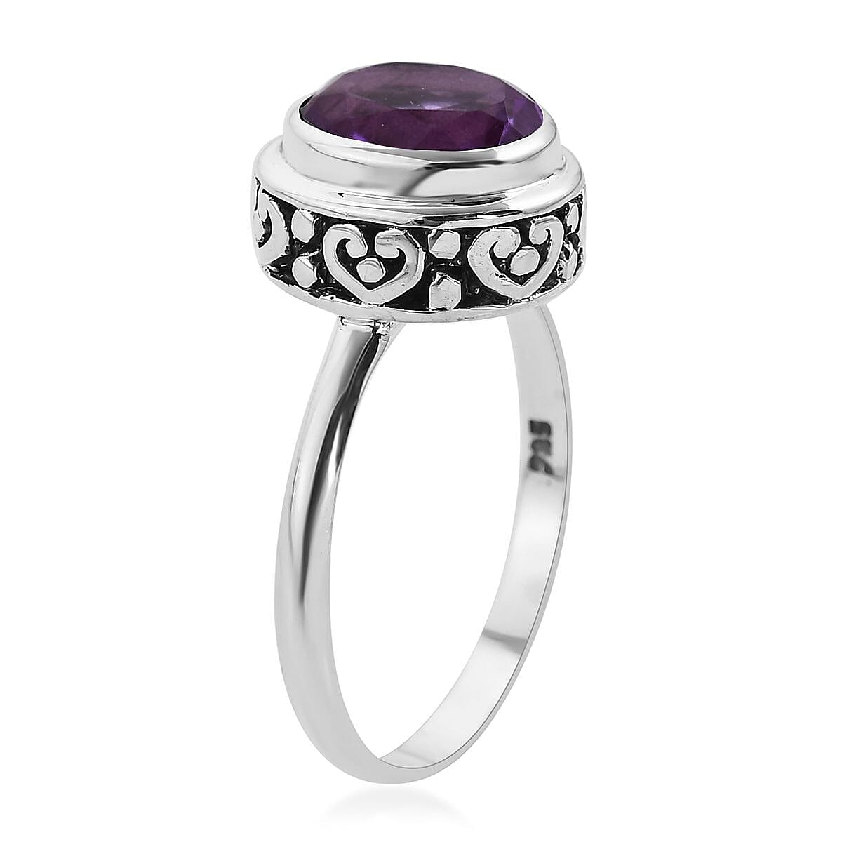 Bali Legacy Kunzite Quartz (Triplet) Ring in Sterling Silver (Size 6.0) 3.00 ctw image number 3