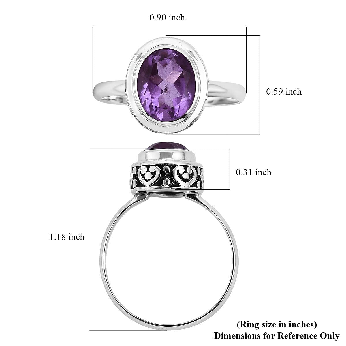 Bali Legacy Kunzite Quartz (Triplet) Ring in Sterling Silver (Size 6.0) 3.00 ctw image number 5