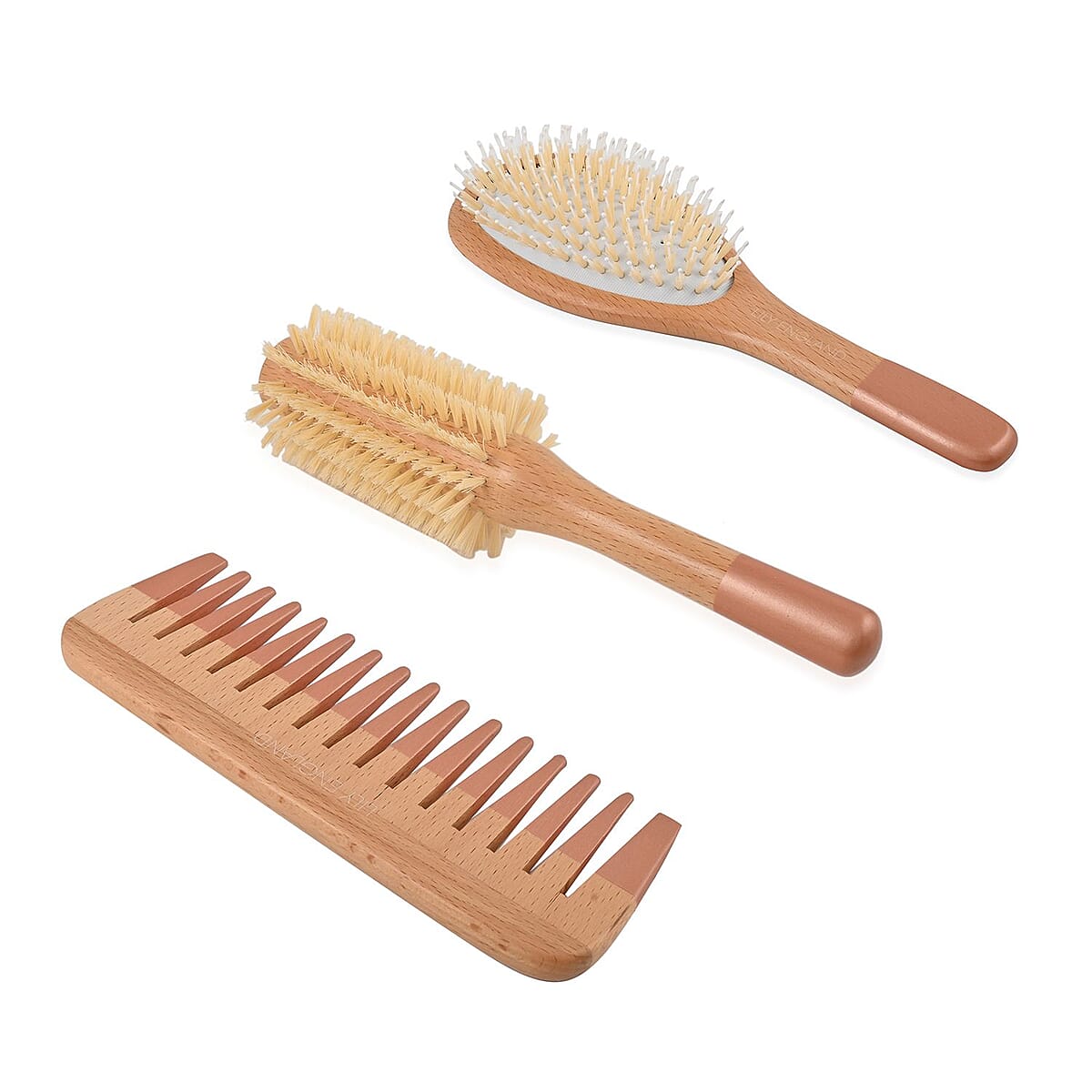 Closeout Lily England Wooden Hair Tool Trio Set image number 4