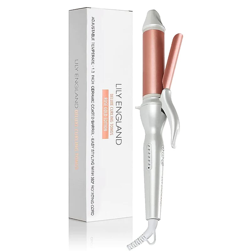 Closeout Lily England Curling Tongs with Ceramic Barrel, Hair Curler, Curling Iron, Hair Rollers, Curling Wand