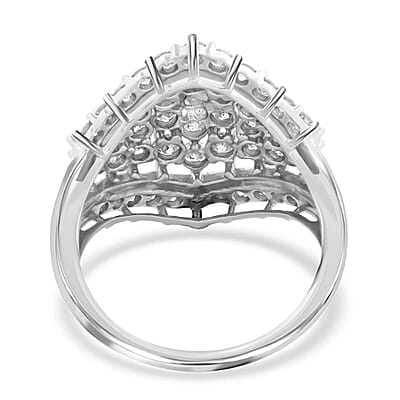 10K White Gold Diamond Ring (Size 7.0) 4.75 Grams 1.50 ctw