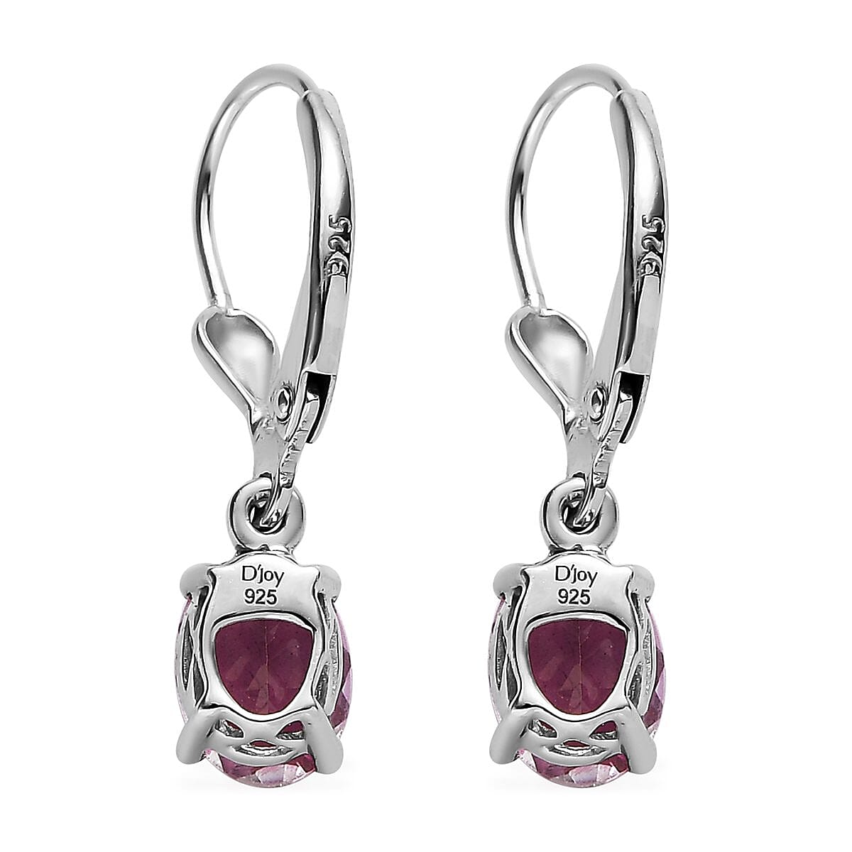 Brazilian Pink Petalite Lever Back Earrings in Platinum Over Sterling Silver 1.85 ctw