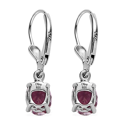 Brazilian Pink Petalite Lever Back Earrings in Platinum Over Sterling Silver 1.85 ctw