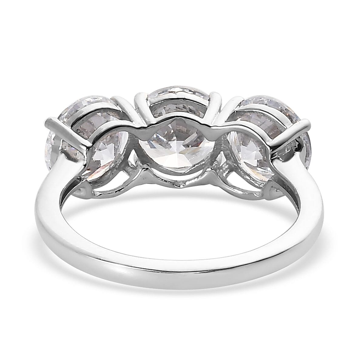 Brazilian Petalite 3 Stone Ring in Platinum Over Sterling Silver (Size 7.0) 4.10 ctw image number 4