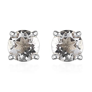 Brazilian Petalite Solitaire Stud Earrings in Platinum Over Sterling Silver 0.75 ctw