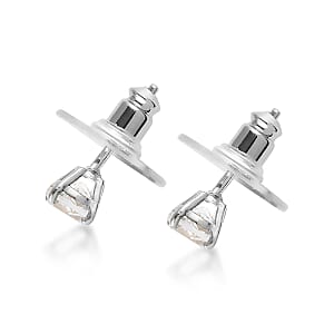 Brazilian Petalite Solitaire Stud Earrings in Platinum Over Sterling Silver 0.75 ctw
