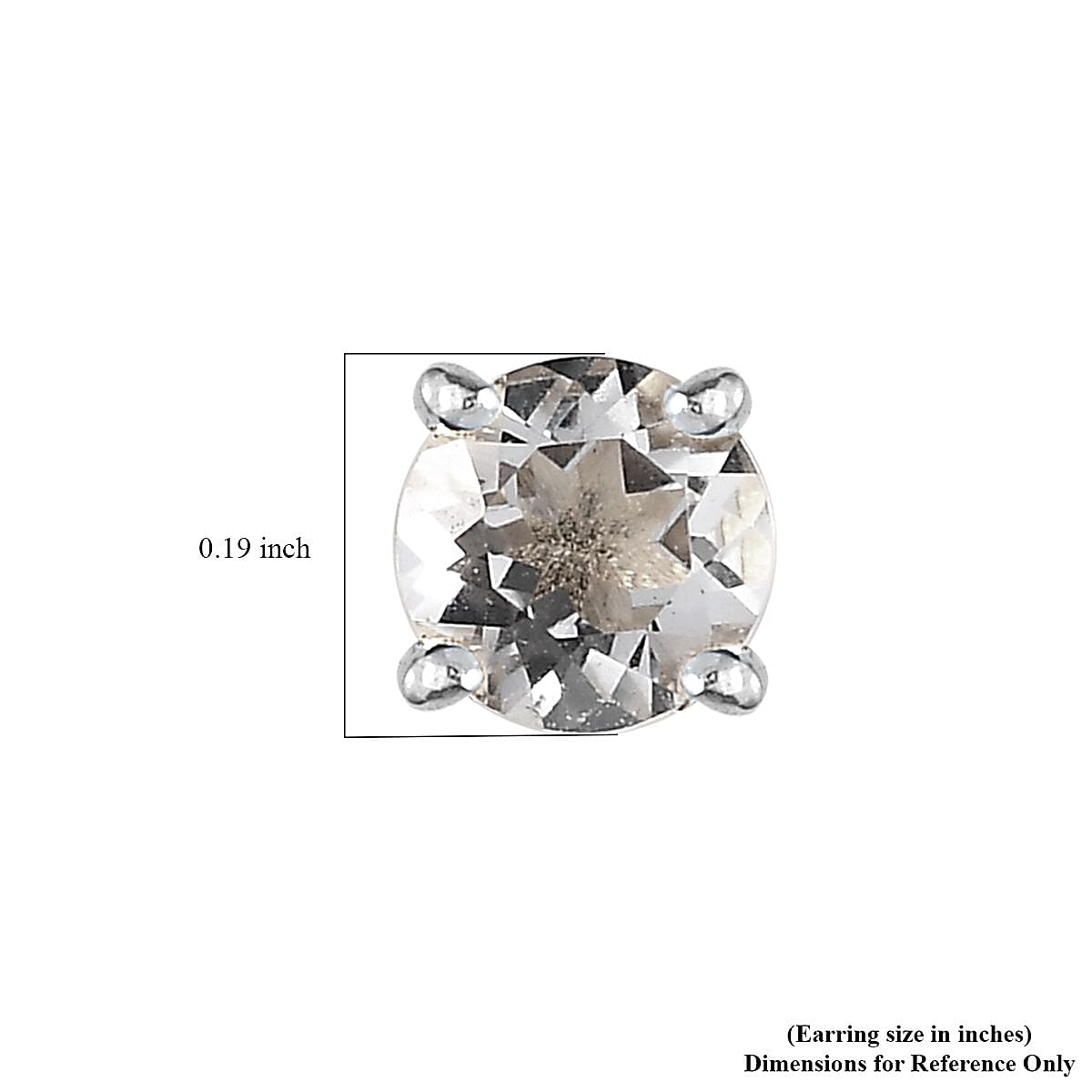 Brazilian Petalite Solitaire Stud Earrings in Platinum Over Sterling Silver 0.75 ctw image number 3