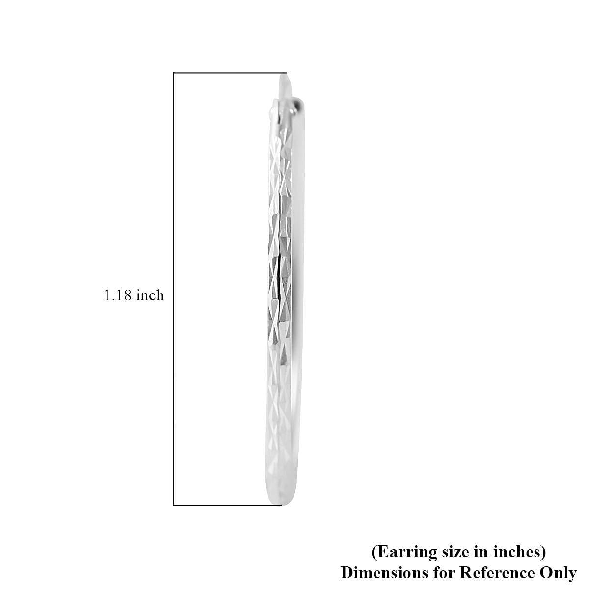 Sterling Silver Hoop Earrings 1.60 Grams image number 3