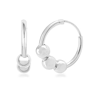 Sterling Silver Hoop Earrings 2.90 Grams